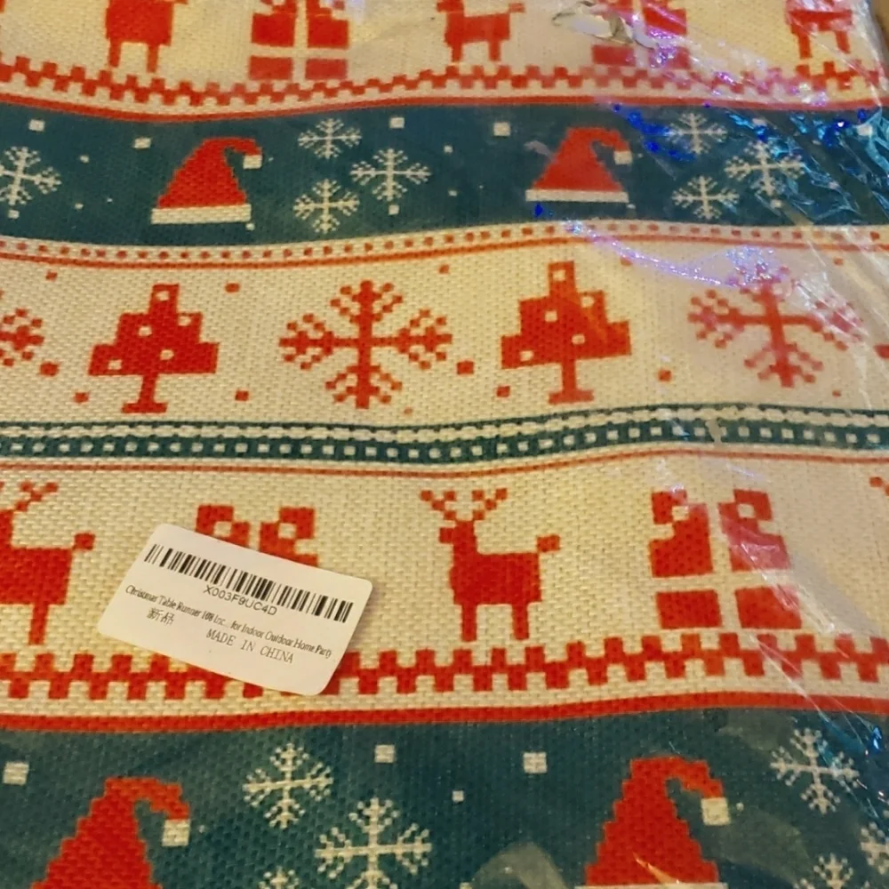 Dusenho Christmas Themed Table Runner 13 By 72 Inches Long
